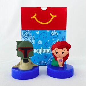 Disneyland 70th Anniversary McDonald’s Toys Ariel and Boba Fett NWT